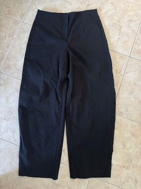 LOFT Black Cropped Wide-Leg Pants